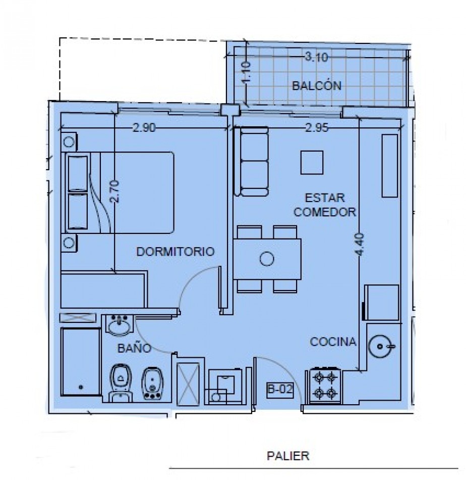 DEPARTAMENTO EN ALQUILER, MORENO 16/26, PISO 7, Bo CENTRO